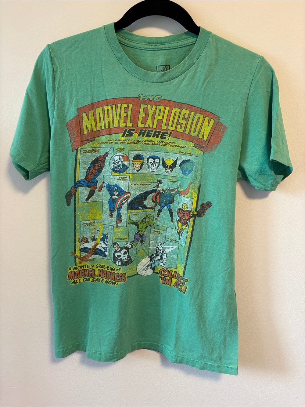 Vintage Marvel Green 'Marvel Explosion' Graphic Tee